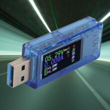 USB-yleismittaritesteri, AT34 USB 3.0 -värillinen LCD-volttimittari, ampeerimittari, virtamittari, laturi, yleismittari, USB-laturi