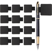 Set mit 12 selbstklebenden Stifthaltern aus Leder mit Gummischlaufe, Notizbuchzubehör, für Kinder, Lehrer und Reisende
