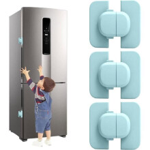 3-delige kinderveiligheidskastsluiting, deurstopper voor baby's, veiligheidsdeurslot voor baby's, boren niet nodig, ladeslot, multifunctione