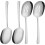 4-piece set - 2 serving spoons and 2 openwork serving spoons - large serving spoon set - silver 1