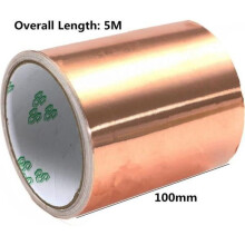 100 mm x 5 m EMI-ledande skärmtejp för gitarr i ren koppar
