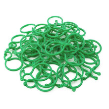 100-delars trädgårdsklämmor, 5,9 cm, grön plast, för klätterväxter, hälsosam tillväxt i grönsaksträdgårdar