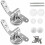 Reservehengsler - Sett med 2 - Sinklegering - Rustfri - Universalfester 1