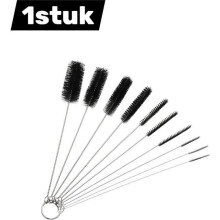 10-teiliges Set – Tassenreinigungsbürste – Bürste für lange Strohhalme – Borsten aus Edelstahl – Nylonbürste – ...