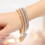 3 pièces Bracelets Popcorn - 6,5 cm - or/argent/rose 3
