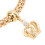 3 pièces Bracelets Popcorn - 6,5 cm - or/argent/rose 5