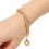 3 pièces Bracelets Popcorn - 6,5 cm - or/argent/rose 6