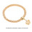 3 pièces Bracelets Popcorn - 6,5 cm - or/argent/rose 9