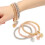 3 pièces Bracelets Popcorn - 6,5 cm - or/argent/rose 10
