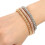 3 pièces Bracelets Popcorn - 6,5 cm - or/argent/rose 12