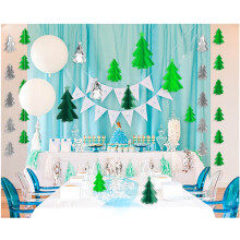 3D kerstboomslinger – Karton, 2,4 m, donkergroen