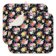 Tapis égouttoir de cuisine à motif floral 40 x 45 cm en microfibre