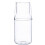 Wasserkaraffe aus Borosilikatglas mit Becherdeckel 1