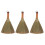 Petit balai en bambou pour parquets, lot de 3 1
