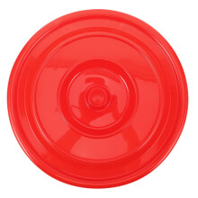 Couvercle de poubelle en plastique rouge, diamètre 37,5 cm