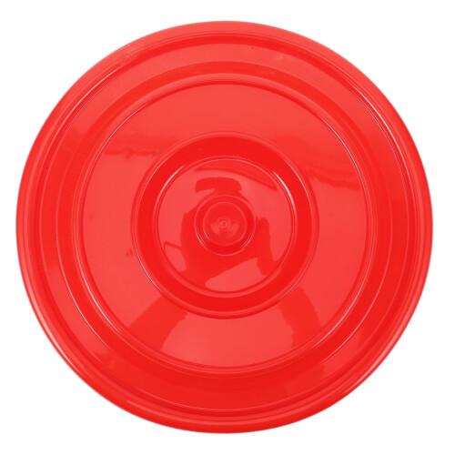 Rött plastlock för soptunna 37,5 cm diameter