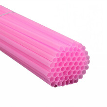 Lot de 100 pailles droites en plastique de qualité supérieure, roses