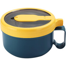 Bol de ramen micro-ondable avec couvercle 850 ml bleu