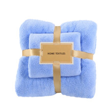 Lot de 2 serviettes de bain et de visage en coton