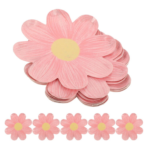 Papperstallrikar Rosa Daisy 17,5 cm 50-pack
