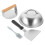 Stainless Steel Hamburger Patty Maker with Beech Handle and 1