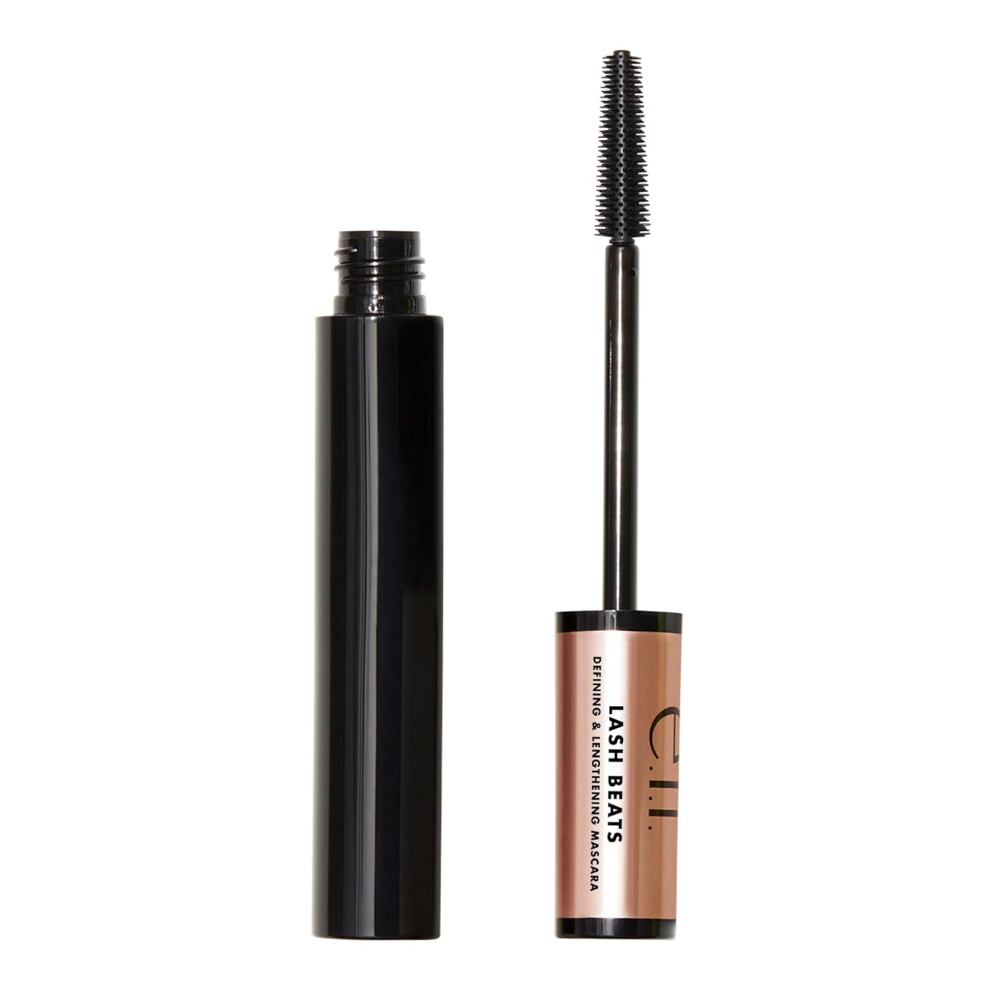 E.l.f. Lash Beats Mascara, Defining & Lengthening Formula For Mega Long Lashes, Creates Natural-Looking Long & Defined Lashes, Pitch Black