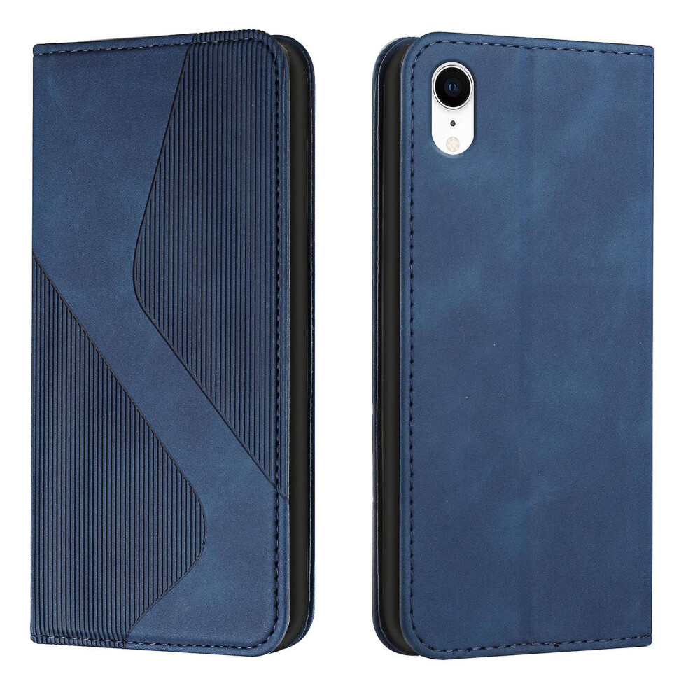 Iphone Xr Case, Pu Leather Flip Cover Magnetic Closure Wallet Card Slots Stand Case: Blue 5421786258143