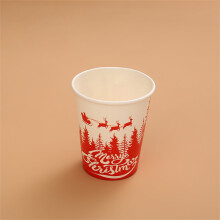 Christmas party paper plates and cups set with Santa Claus