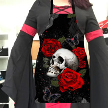 Halloween-forkle med hodeskalledesign, unisex, 1 stk.