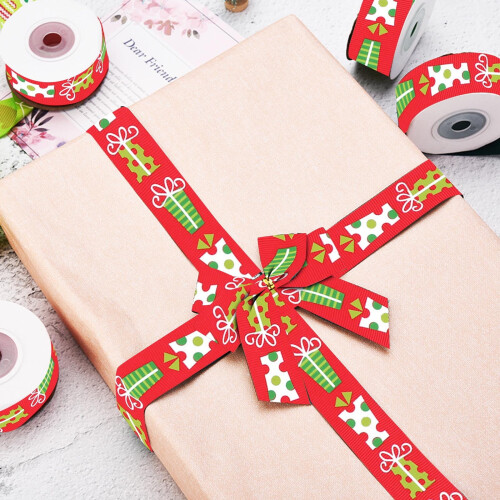 Weihnachtsband, 2,5 cm breit, 5 Yards