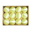 Christmas Tree Ornaments Velvet Yellow 6cm 12-Pack 1