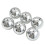 Yakbaofuo Christmas tree ornaments silver balls 6pcs 1