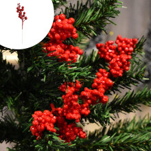 Christmas Tree Garland with Gold Flour Balls Berries