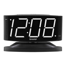 SHARP LED Alarm Clock Compatible Swivel Base Black with
