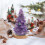 Mini Christmas Tree Purple Crystal 3.3 Inches 1