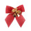 Red Christmas Bows with Iron Bells, DIY Tree Ornaments, 1