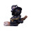 Cat-shaped resin broomstick decor for Halloween 1