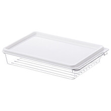 Conjunto de 6 recipientes herméticos para armazenamento de alimentos com tampas.