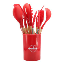 Non-stick Cooking Pan Storage Bucket with Wooden Handle,