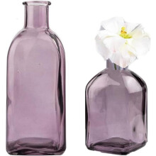 Clear glass bud vases 2 pcs small flower vases
