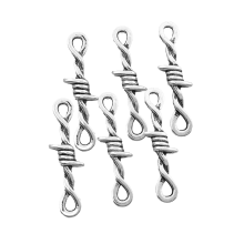 Gothic barbed wire thorns pendant charms silver metal 100