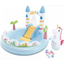 Intex Unicorn Magic Castle Inflatable Play Centre - 127cm x 178cm x 196cm