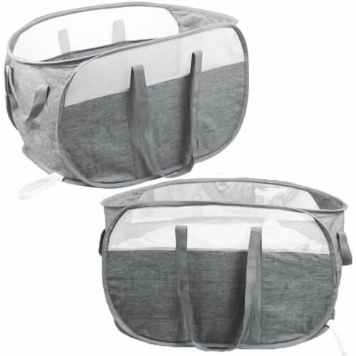 Lot de 2 paniers à linge pliables