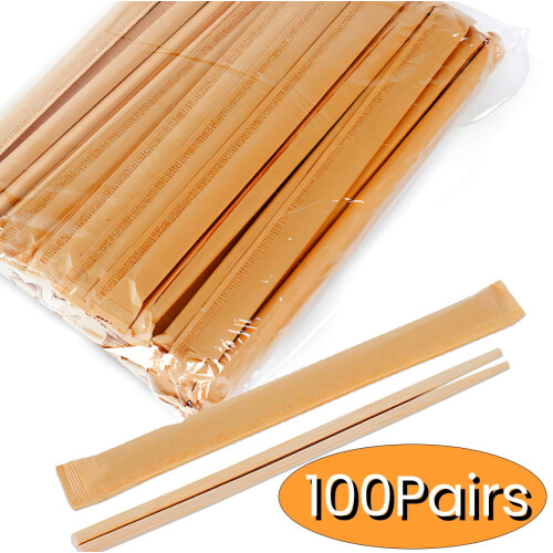 Baguettes en bambou jetables, paquet de 100