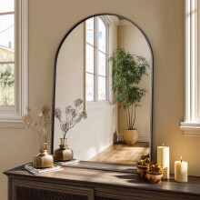 EDX Arched Mirror Aluminum Frame 26 x 38 in
