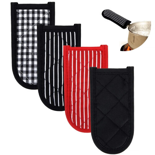 Conjunto de 4 capas de algodão resistentes ao calor para cabos de panelas