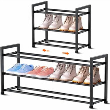 Étagère à chaussures extensible à 3 niveaux 45-84 cm
