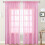 Pink Gauze Curtains Semi-Transparent Polyester 1