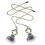FRCOLOR vintage bronze crystal fan pull chain extender 2 pcs 1