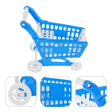 Mini carrito de compras de plástico, accesorio de juego realista para niños, para interiores y exteriores, juguete de supermercado de juguet